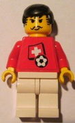 Soccer Player - Swiss Player 3, Swiss Flag Torso Sticker on Front, Black Number Sticker on Back (specify number in listing) 