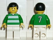 Soccer Player Green & White Team  #7 on Back 