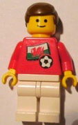 Soccer Player - Welsh Player 4, Welsh Flag Torso Sticker on Front, Black Number Sticker on Back (specify number in listing) 