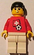 Soccer Player - Swiss Player 5, Swiss Flag Torso Sticker on Front, Black Number Sticker on Back (specify number in listing) 