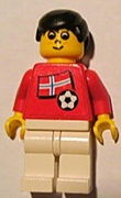 Soccer Player - Norwegian Player 5, Norwegian Flag Torso Sticker on Front, Black Number Sticker on Back (specify number in listing) 