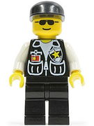 Police - Sheriff Star and 2 Pockets, Black Legs, White Arms, Black Cap, Black Sunglasses 