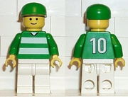Soccer Fan Green & White Team, Green Cap 