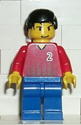 乐高人仔 Soccer Player Red/Blue Team with shirt  #2