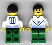 乐高人仔 Soccer Player White & Blue Promo Player with Shirt #10