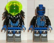 Insectoids Zotaxian Alien - Male, Black and Blue with Silver Circuits, with Armor (Captain Wizer / Captain Zec) 