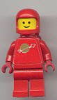 Classic Space - Red with Airtanks, Stickered Torso Pattern 