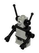 Classic Space Droid - Hinge Base, Light Gray with Black Arms and Antennae 