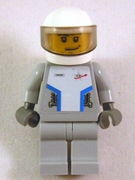 Star Justice Astronaut 1 - with Torso Sticker (Silver Badge), Smirk and Stubble Beard 