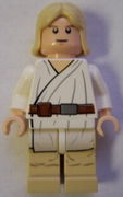 Luke Skywalker - Light Nougat, Long Hair, White Tunic, Tan Legs, White Glints 