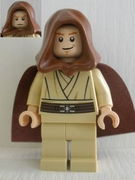 Obi-Wan Kenobi (Young with Hood and Cape, Tan Legs, Smile) 