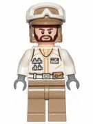 Hoth Rebel Trooper White Uniform, Dark Tan Legs (Brown Angular Beard) 