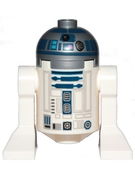 Astromech Droid, R2-D2, Flat Silver Head, Dark Pink Dots and Large Receptor 