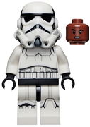 Stormtrooper - Male (Dual Molded Helmet, Gray Squares on Back, Grimacing, Reddish Brown Head) 