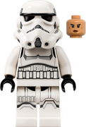 Imperial Stormtrooper - Female, Dual Molded Helmet with Gray Squares on Back, Shoulder Belts, Nougat Head, Frown