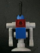 Classic Space Droid -  Light Bluish Gray and Blue with Trans-Red Eye (Benny's Droid) 