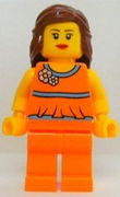 Lego Brand Store Female, Orange Halter Top - Sunrise 