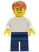 Lego Brand Store Male, Plain White Torso, Stubble (no back printing) {Sheffield} 