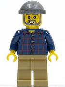 Lego Brand Store Male, Plaid Button Shirt, Dark Tan Legs (no back printing) {München} 