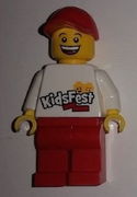 Lego Brand Store Male, KidsFest Torso, Red Hat and Legs (no back printing) - Lego Store at KidsFest 