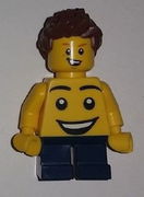 Lego Brand Store Boy, Large Smiley Face Torso, Short Legs (no back printing) - Lego Store at KidsFest 