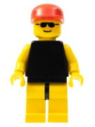 Plain Black Torso with Yellow Arms, Yellow Legs, Sunglasses, Red Cap 