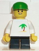 Palm Tree - Black Short Legs, Green Cap 