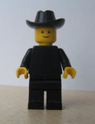 Patron - Black Torso (without Torso Sticker), Black Legs, Black Cowboy Hat 