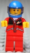 Red Jacket with Zipper Pockets and Classic Space Logo, Red Legs, Blue Helmet 