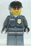 Police - Security Guard, Dark Gray Legs, Dark Blue Cap 