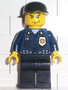 Police - World City Patrolman, Dark Blue Shirt with Badge and Radio, Black Legs, Black Cap 