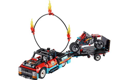 乐高 LEGO 42106 科技机械组 特技表演卡车与摩托车 2020速拼评测