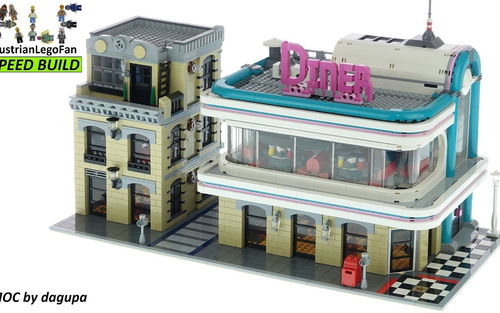乐高 LEGO 10260创意百变高手 套内MOC 芝加哥Downtown Diner速拼评测