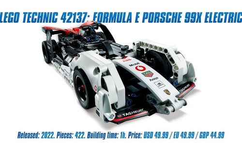 乐高 LEGO 科技系列42137 Formula E Porsche 99X Electric保时捷E方程式赛车 2022速拼评测