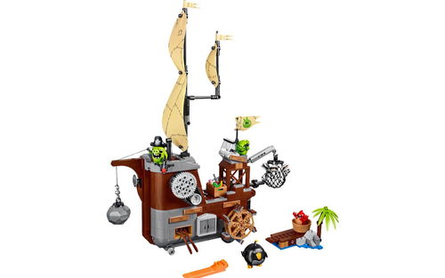 乐高 LEGO 75825 愤怒的小鸟 猪猪海盗船 2016速拼评测