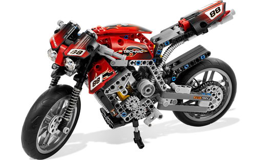乐高 LEGO 8051 科技机械组 摩托车 2010速拼评测
