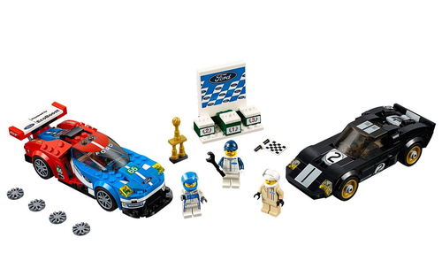 乐高 LEGO 75881 超级赛车系列 2016福特GT与1966福特GT40 2017速拼评测