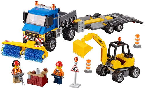乐高 LEGO 60152 城市系列 道路清扫车和挖掘机 2017速拼评测