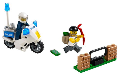 乐高 LEGO 60041 城市系列 警察摩托追踪匪徒 2014速拼评测
