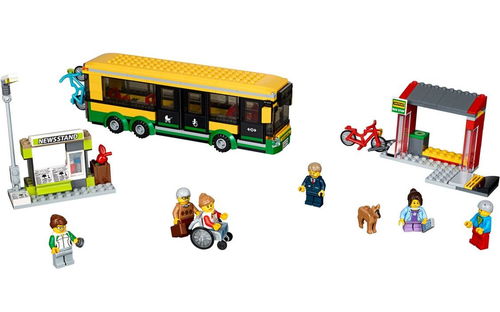 乐高 LEGO 60154 城市系列 公交车站公交车巴士 2017速拼评测