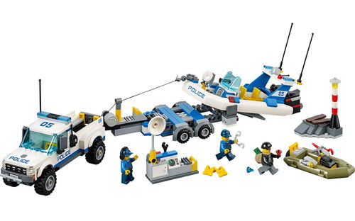 乐高 LEGO 60045 城市系列 警车巡逻艇拖车警匪追逐战 2014速拼评测