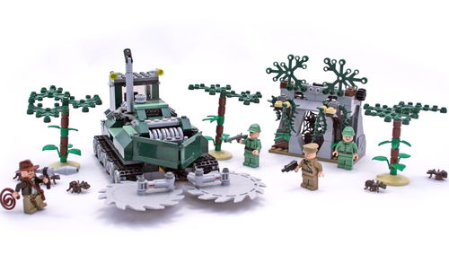 乐高 LEGO 7626 夺宝奇兵 丛林切割机 2008速拼评测