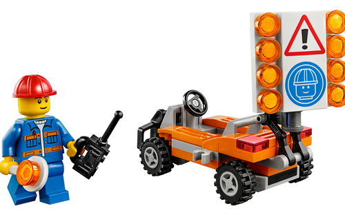 乐高 LEGO 30357 城市系列 道路养护工拼砌包 2018速拼评测