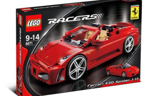 乐高 赛车 8671 法拉利 430 spider 1:17 速组评测