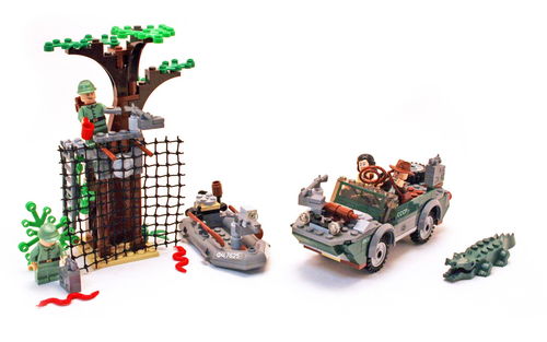 乐高 LEGO 7625 夺宝奇兵 河流追逐战 2008速拼评测